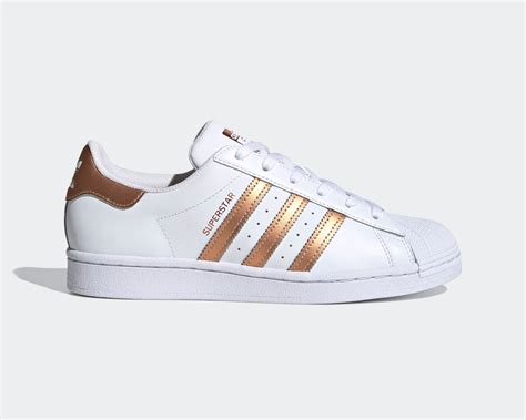 adidas damen schuhe kupfer schwarz|Adidas Superstar Women cloud white/copper metallic/core black.